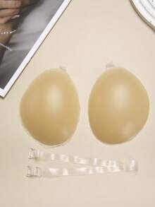 Women's Lifting Sticky Bra, Sticky Push-Up Invisible Strap Bra With Clear Neck Strap, Suitable For Backless Dresses, Tops, Skirts, Weddings - Apricot - View 6