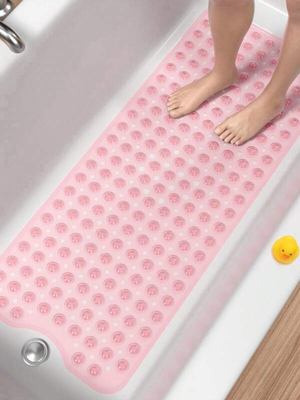 Durable PVC Shower Stall Mat - Wave Pattern Non-Slip Bathtub Foot Mat With Suction Cups, Quick Draining, For Inside Shower, Tub Interior, Provides Secure Grip, Bathroom Mildew Resistant Floor Pad,Bathroom Accessories, Household Essentials, Back To School Supplies, Christmas Gifts