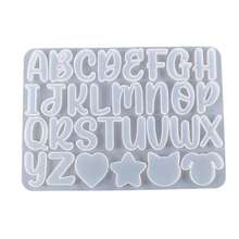 1 件字母硅胶铸造树脂珠宝模具适用于 DIY 树脂吊坠珠宝工具紫外线环氧树脂模具手工制作