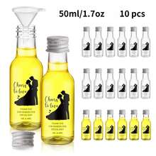 52/10pcs Mini Plastic Bottles,Wedding Party Favors Bottles,Plastic Beverage Bottles,For Milk, Coffee, Juice, Beverage, Sodas;Suitable For Engagement Parties, Wedding Anniversaries,Party Decoration,Outdoor,Camping,Travel,Birthday Party,Camping, Picnic - Transparent 1 - View 19