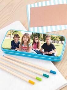 Customized Pencil Cases, Metal Pencil Cases, Customized Photo Pencil Cases, Customized Group Photo Pencil Cases, And Gifts For Friends During The School Start Season, Easy-To-Clean Portable Pencil Cases, Office Storage Boxes, Teacher Gifts, Thank-You Gifts, Teacher's Day Gifts. Gifts For Friends In The New School Year.,Back To School,School Supplies
