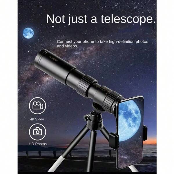10-300x40 Zoom Monocular Telescope With Digital 300x Metal High-Definition Telescope, Used For Hunting And Bird Watching Travel