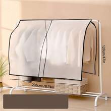 1pc Hanging Garment Bag, Transparent Clothing Cover Protector For Suits, Coats, Dresses, Storage Organization, Anti-Dust Clothing Protector Bag For Wardrobe Clothing Protective Cover, Dust-Proof Clothing Cover, Wardrobe Protective Cover, Clothing Dust-Proof Cover, Clothing Cover, Long Clothing Cover, To Prevent Dust, Moisture, Insect Pests, Travel Clothing Bag, Portable Clothing Cover, Foldable Clothing Protective Cover, Seasonal Clothing Protection, Seasonal Clothing Storage Cover, Moisture-Proof Clothing Bag, Transparent Dust-Proof Cover, Dress Dust-Proof Cover, Wedding Dress Protective Cover, Suit Cover, Workwear Cover, Clothing Used In Formal Occasions, To Prevent Dust, Wrinkles And Quality Degradation, Suitable For Hanging Dresses, Wedding Dresses Or Business Suits. Wedding Dress Storage,Personalized Wedding Favors,Wedding Decor,Groom Dust Cover,Bride,Bridal,Best Man, Bridesmaid