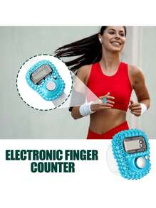 Contador electrónico de dedos, pantalla LCD digital electrónica, contador clicker manual, contador manual restablecible, anillo de registro de vueltas manual, anillo de seguimiento de números