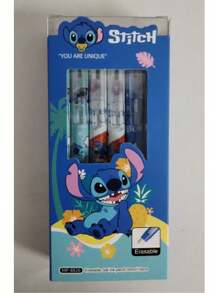 Disney 36 Disney Stitch Series Erasable Glue Pen, A 0.5-Millimeter Cartoon-Themed Ink Pen, Official Stationery Suitable For Use In Schools And Offices, A Perfect Gift For Festive Parties, Birthdays, Valentine's Day, And New Year.