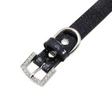 1pc Customizable Letter PU Base Collar With Various Rhinestone Letter Sequin Styles, Women Choker Collar