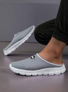 Plus Size Men's Casual Slip-On Shoes, Hollow Mesh Flat Surface, Spring/Summer New Arrival