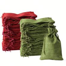 10 Stücke rote und grüne Geschenktüten - langanhaltend, geeignet für Hochzeit, Party, Geburtstag - ideal für Süßigkeiten, Schokolade, Schmuck und Geschenke, Hochzeitsgeschenke | langanhaltend Geschenktüten