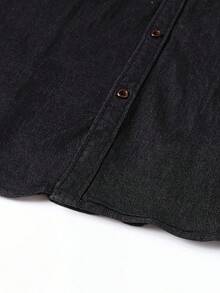 Men's Casual Shirt, Lightweight And Casual, Slim Fit Long-Sleeved Shirt, Spring And Autumn Styles With Adjustable Collar. - màu đen - Xem 10