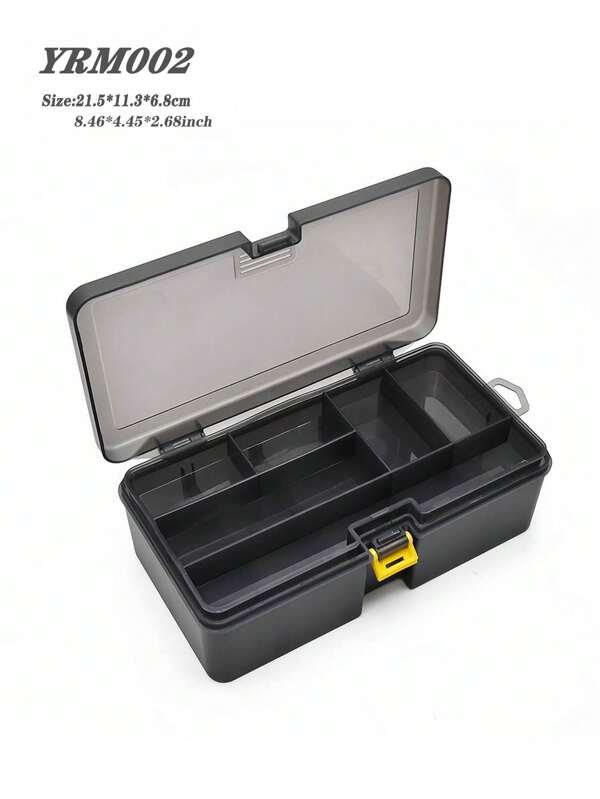 Caja de aparejos de pesca de doble capa, cajas de almacenamiento de accesorios y herramientas de pesca, cajas para ganchos de pesca, señuelos y cebos artificiales para artículos de pesca de carpa