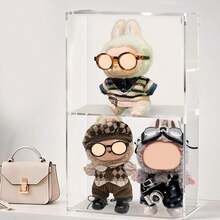 Doll Glasses Set For Labubu | Stylish Eyewear For Labubu Figures | Includes Brown &Amp; Black Glasses + Swimming Goggles | Perfect For Exciting Macaron &Amp; More