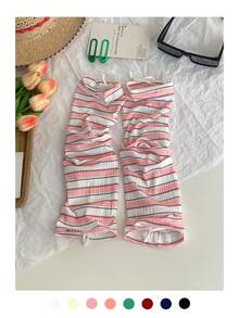 1 双女士条纹冰丝防紫外线袖套，宽松版型，适合驾驶、骑行、防晒、夏季