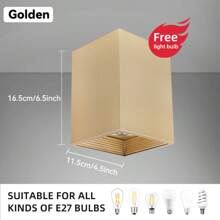 Faretti a incasso ad alta luminosità di grandi dimensioni, forma quadrata/rotonda, attacco lampadina E27 sostituibile, alloggiamento in metallo, tensione AC 85-265V, adatto per uso domestico, living, negozi, supermercati, centri commerciali, ristoranti, caffè, bar, gallerie, lobby, scale, camera da letto, cucina, soffitto, parete