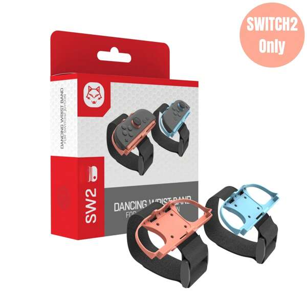 قطعتين حزام معصم قابل للتعديل للياقة البدنية لوحدات تحكم Switch2 Joy-Con - شريط يد مضاد للانزلاق ومقاوم للعرق للأنشطة الرياضية والرقص وملاكمة
