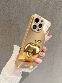 1pc Customized High-Definition Glass Phone Case With Gradient Apple Pattern, Compatible With Apple 16 Pro Max/15/14 Plus/13 Pro/12 Pro Max/11/XsMax/8/7/6Plus And Galaxy S24 Ultra/S25 Ultra. , Fashionable, Colorful, Cute, Fun, Minimalist, Matching Phone Case, Kawaii Customized, Personalized, Unique, Ideal Customized Gift For Boyfriend, Girlfriend, Family, Friends, Grandparents, Couples, Anniversary, Birthday,Season Picks