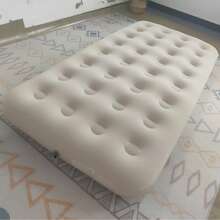 1pc Outdoor Inflatable Mattress, Camping Air Mattress, Flocked Flocked Air Pad, PVC Thick Cushion, Indoor Inflatable Bed, Fishing Mattress, Lightweight Camping Mattress, Easy To Carry (Pump Not Included) - Multicolor - View 7