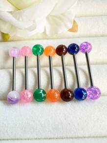 2025 Latest Colorful Tongue Ring With Glitter Sequins, Cute Multi-Color Options For Women, Students And Party Wear