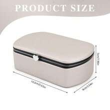 Friendly Travel Jewelry Box With Mirror - Scratch-Resistant PU Leather Jewelry Organizer For Earrings, Rings, Necklaces - Compact Lightweight Storage Case Perfect Gift For Women, Moms & Girls