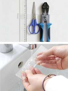 1 rollo de cinta adhesiva doble cara transparente, para uso diario - transparente - Ver 8