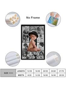 1pc Custom Photo Text Canvas Print Canvas Poster, Custom Name, Custom Text, Personalized Gift, New Baby Gift, Gift For Baby Girl, Gift For Baby Boy, New Parent Gift, Keepsake, Canvas Prints With Your Name On Custom Wall Art For Bedroom, Living Room, Wedding, Baby, Pet, Family, Love, Couple, Friend, Picture, Photo, Framed Wall Art,Christmas Gift,Best Friend,Family Gift,Birthday Gifts,Gift For Family/Friend Back To School