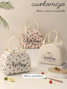 Benutzerdefinierte Cord-Lunch-Tasche, große Kapazität isolierte Lunch-Tasche mit individualisiertem Text und Namen, weiches wiederverwendbares Material, tragbare Lunch-Tasche mit Doppelgriffen und Reißverschluss oben, multifunktionale isolierte Lunch-Box-Tasche, Lunch-Box-Tasche für Männer und Frauen, Schul-Lunch-Box, Picknicktasche für Bento-Box, ideal für Schule, Arbeit, Camping, Büro, Herbst - Verschiedenfarbig - Übersicht 13