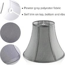 Pantallas de lámpara - Montura clásica tipo araña para lámparas de mesa y de mesita de noche - Gris - Ver 2