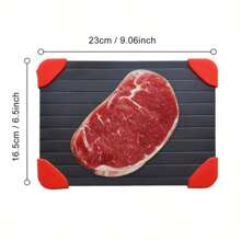 [1 包] 快速魔法肉类解冻盘 - 带硅胶边缘的快速铝制解冻托盘，高效的冷冻肉类解冻设备，适用于厨房，是快速便捷肉类解冻的理想选择。肉类解冻设备