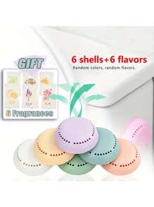 1/6 Set Sticky Combination Random Color Round Solid Air Freshener Suitable For Bathroom, Bedroom, Wardrobe, Car, Home Aromatherapy Deodorant Set (Including A Variety Of Light Fragrances)