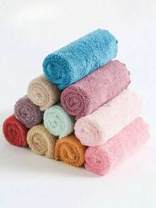 5 件简约白色洗脸巾，酒店浴室无绒毛巾，柔软吸水洗脸巾，浴室用品（9.8*9.8 英寸，9.8*19.6 英寸，11.8*27.5 英寸，）家居浴室装饰秋季装饰返校美容院家居浴室