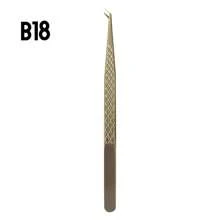 FADVAN 1 Pc Eyelash Tweezers Extension Pink Stainless Steel Superhard Tweezers With Fiber Tips High Precision Anti-Static Lash Tweezers Cell Clamp Peacock Clamp