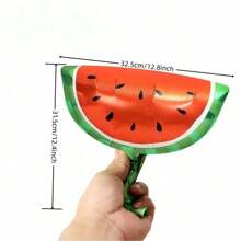 5pcs Summer Watermelon Theme Foil Balloon Set, Inflated Triangular Watermelon Can Stand, 3D Spherical Watermelon, Suitable For Summer Theme Party, Graduation Party, Birthday Party, Holiday Event Decoration