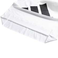 Adidas Men's Round Neck White Short Sleeve Tee, Soft & Comfortable Casual Sportswear, JE8943