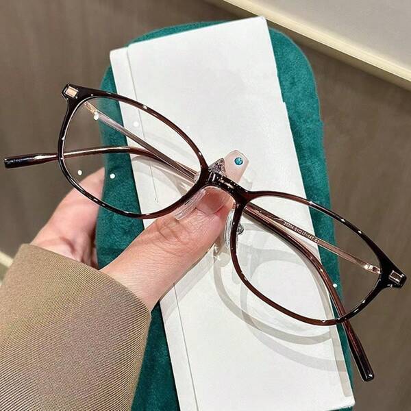 Korean Fashion Brown Small Frame Light Glasses
