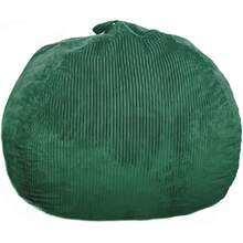 Premium Faux Rabbit Fur Bean Bag – Memory Foam Filled Round Chair For Adults, Teens & College Dorm - Green - View 7