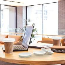 100/200pcs Disposable Paper Cup Lids, Water Cup Dust Cover, Coffee Cup Paper Lid, Suitable For Home, Hotel, And Other Uses