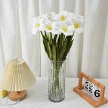 Artificial Touch Flower Tulip Fake Flower Wedding Decoration Arrangement Home Dining Table Artificial Flower - White - View 2