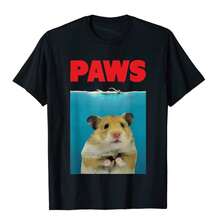 Fashion-Paws Hamster Funny T-Shirt Parody Hammy Lover Gifts Cotton Moto Biker Tees Fashion Youth T Shirt Summer - Black - View 1