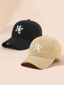 2 件纽约刺绣棒球帽，户外防晒休闲帽，适合男孩和女孩，春秋季，适合旅行、海滩、度假 - NY刺繡 - 查看 10