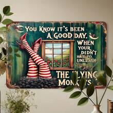 [ Art Set] 8x12 Inches Vintage Flying Monkey Iron Logo Art Set - Inspired Wall Decoration For Indoors And Outdoors