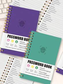 1pc Simple Password Book, Minimalist 52 Sheets Advanced Address Password Manager With Website Password Quick Access Username And Password Storage Perfect For Home Office Internet Computer Logins,Back To School Supplies