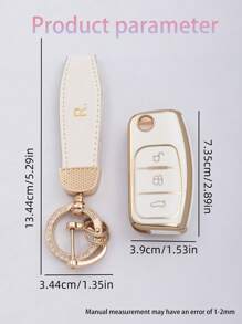 2pcs Car Key Fob Cover Set: TPU Material, Scratch-Resistant & Anti-Drop, 0.1mm Ultra-Thin & Ultra-Silent, 3-Button Precise Fit, Anti-Shock & Durable, 360° Signal Protection, Fingerprint Resistant Coating, Portable Design [Please Check Model Compatibility In Product Details]