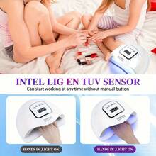 UV Nail Lamp UV Light For Gel Nails, Nail UV Lamp Gel Nail Lamp Professional Fast Curing Light UV Nail Light With 4 Timer Setting Auto Sensor, LED Smart Gel Nail UV Light For Gel Polish - SUV7 - 查看 8
