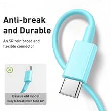 USB-C 转 Type-C 充电线，[3.3 英尺/6.6 英尺/10 英尺] 长款 Type-C 快速充电数据线，USB-C 电源线，兼容 17/16/15 Pro Plus/Pro Max，兼容三星 Galaxy S26/S25/S24/S23/S22、Pro/Air 等机型，手机充电线 - 藍色 - 查看 2