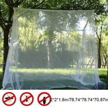 1pc Camping Mosquito Net, Ultra Large Mosquito Net Camping Tent For Camping, Finest Holes Mesh 15, Square Netting Curtain For Bunk Bed, Camping, Bedding, Patio, Easy Installation, Four Sizes Available 78.74*78.74*70.87inch - Multicolor - View 8