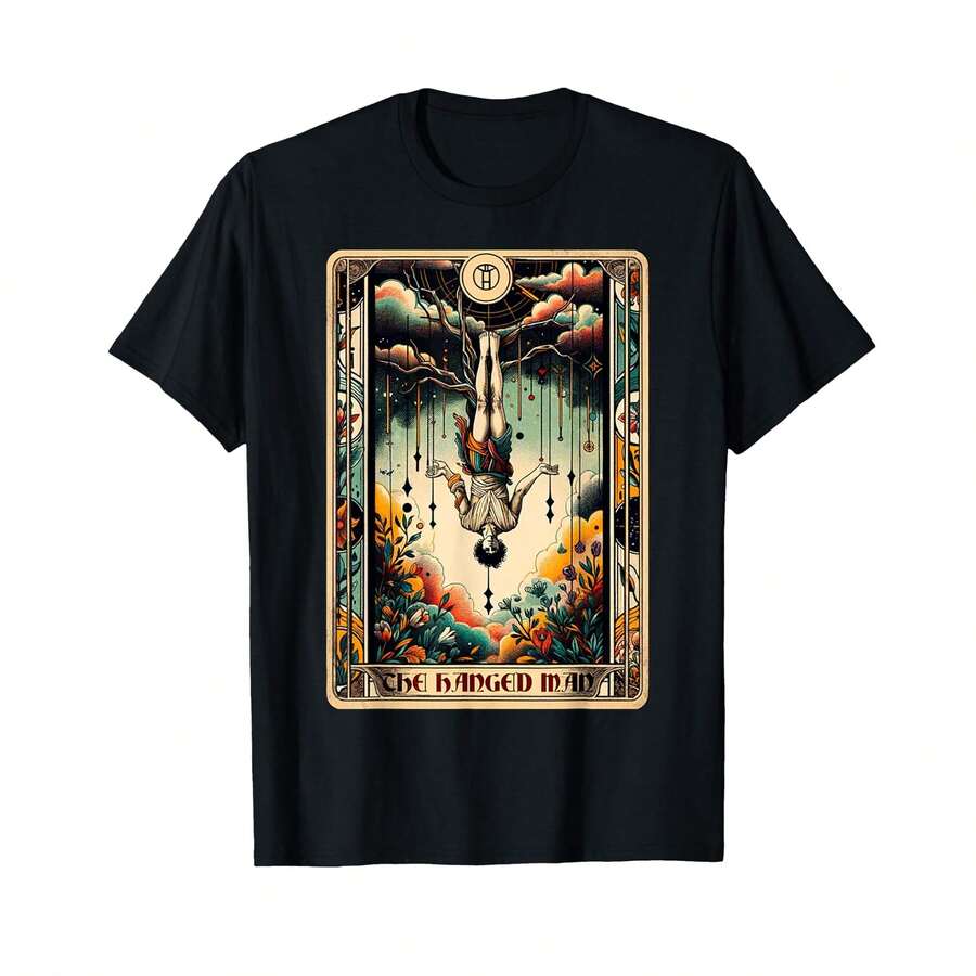 Major Arcana Tarot Card The Ged Man T-Shirt? TA Gifts For Grandparents - Black - View 1