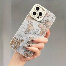 Funda de teléfono suave con estampado de ruta de viaje, ojos de ángel, acabado mate con impresión UV y protección de 360 grados para iPhone 11 12 13 14 15 16 Pro Max XR X/XS 7 8 Plus y smartphones - Negro - Ver 7