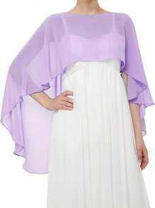 Women Ladies Soft Wedding Capes Wedding Jacket Wraps Chiffon Shrug Bridal Bolero Long Shawl And Wraps Evening Wedding Cover Up