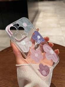 1 件简约花卉防摔防滑透明彩绘保护手机壳，兼容 16/11/16pro/16plus/16promax/16e/15Promax/13/14/12/XS/XR/7G/8P、Galaxy 11/12Pro/12/12X/13Pro/14Pro/15Pro/X3pro/、10/9/Note9/12c/Note11pro/Note8Pro/9C/9a，防摔手机保护壳