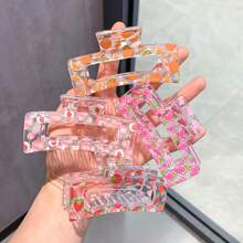 6 pezzi Accessori per capelli estivi con stampa di frutta, fermagli in acrilico antiscivolo e confortevoli, adatti per donne, feste in spiaggia e uso quotidiano