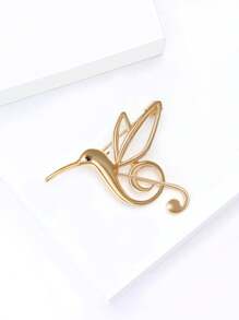 1 pezzo Spilla a colibrì con nota, spille da donna a forma di animale, per borsa, maglione, cappotto, cappello, scarpe, vestito, tailleur